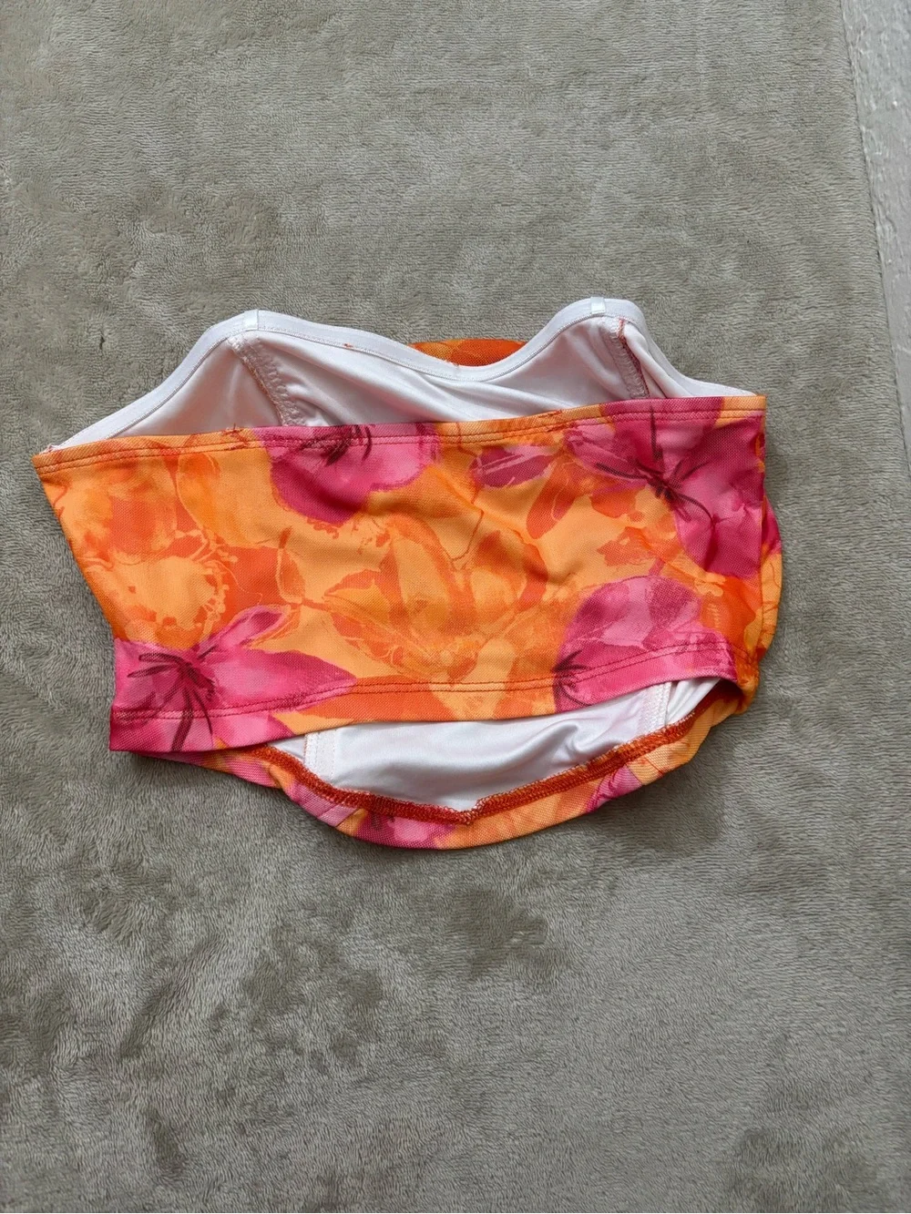 SHEIN Orange & Pink Floral Swim Bikini Bottoms